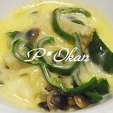 レンジでチン♪キノコとピーマンのチーズかけ